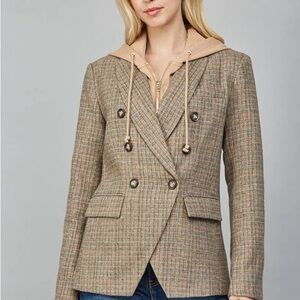 Kensington Women's Hooded Double-Breasted Jacket with Dickey
